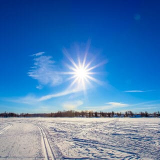 Ski trail view from Sotkamo, Finland