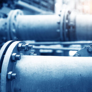 Water Pipeline in Water Treatment Plant